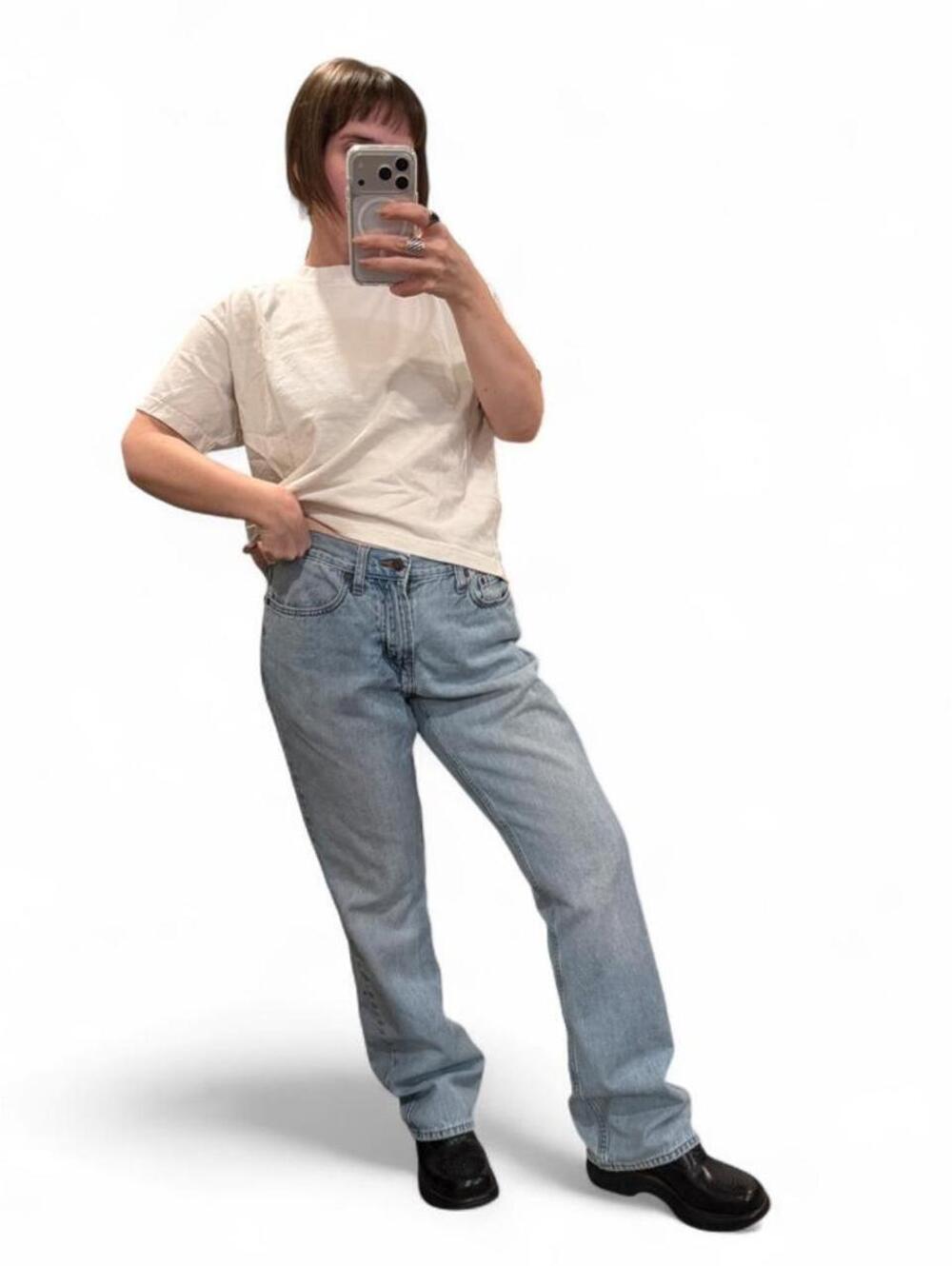 Y2K Light Wash Loose Bootcut Jeans